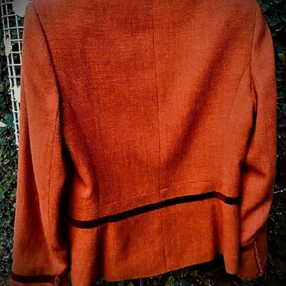 Kasper Petite 3-Button Blazer Burnt Orange - Picture 5 of 6